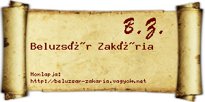 Beluzsár Zakária névjegykártya
